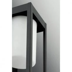 Patewood Collection 1-Light Matte Black Etched Opal Glass Farmhouse Outdoor Medium Wall Lantern Light by Progress Lighting -Progress Lighting Shop black progress lighting outdoor sconces p560040 031 a0 1000