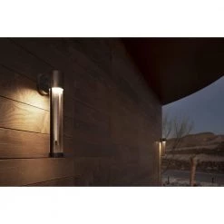 Z-1030 LED Collection 1-Light Textured Black Clear Glass Modern Outdoor Medium Wall Lantern Light by Progress Lighting -Progress Lighting Shop black progress lighting outdoor sconces p560056 031 30 fa 1000