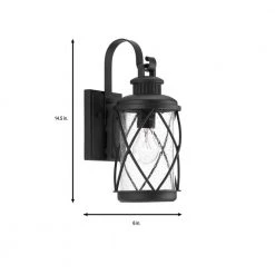 Hollingsworth Collection 1-Light Textured Black Clear Seeded Glass Farmhouse Outdoor Small Wall Lantern Light by Progress Lighting -Progress Lighting Shop black progress lighting outdoor sconces p560080 031 1f 1000