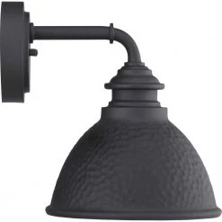 Englewood Collection 1-Light Textured Black Farmhouse Outdoor Small Wall Lantern Light by Progress Lighting -Progress Lighting Shop black progress lighting outdoor sconces p560097 031 4f 1000
