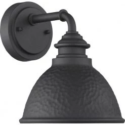 Englewood Collection 1-Light Textured Black Farmhouse Outdoor Small Wall Lantern Light by Progress Lighting