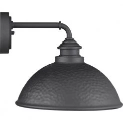 Englewood Collection 1-Light Textured Black Farmhouse Outdoor Medium Wall Lantern Light by Progress Lighting -Progress Lighting Shop black progress lighting outdoor sconces p560098 031 4f 1000