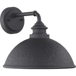 Englewood Collection 1-Light Textured Black Farmhouse Outdoor Medium Wall Lantern Light by Progress Lighting