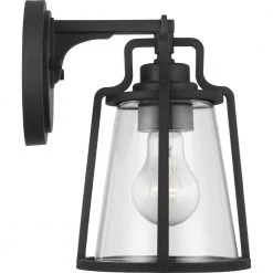 Benton Harbor Collection 1-Light Textured Black Clear Glass Urban Industrial Outdoor Small Wall Lantern Light by Progress Lighting -Progress Lighting Shop black progress lighting outdoor sconces p560177 031 66 1000