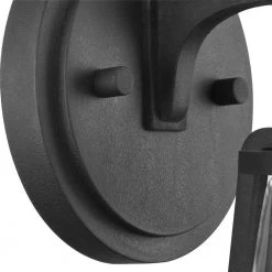 Benton Harbor Collection 1-Light Textured Black Clear Glass Urban Industrial Outdoor Small Wall Lantern Light by Progress Lighting -Progress Lighting Shop black progress lighting outdoor sconces p560177 031 c3 1000