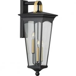 Chatsworth Collection 3-Light Textured Black Clear Glass New Traditional Outdoor Large Wall Lantern Light by Progress Lighting -Progress Lighting Shop black progress lighting outdoor sconces p560184 031 c3 1000