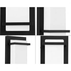 Z-1080 LED Collection 2-Light Textured Black White Acrylic Shade Modern Outdoor Large Wall Sconce Light by Progress Lighting -Progress Lighting Shop black progress lighting outdoor sconces p560211 031 30 4f 1000