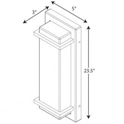 Z-1080 LED Collection 2-Light Textured Black White Acrylic Shade Modern Outdoor Large Wall Sconce Light by Progress Lighting -Progress Lighting Shop black progress lighting outdoor sconces p560211 031 30 76 1000