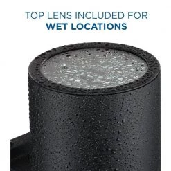 Coastal 14 in. Black LED Outdoor Wall Cylinder Light Square Aluminum Modern Cylinder by Progress Lighting -Progress Lighting Shop black progress lighting outdoor sconces p560291 031 30 1f 1000