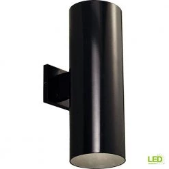 Cylinder Collection 6" Black Modern Outdoor LED Up and Down Light Aluminum Wall Lantern by Progress Lighting -Progress Lighting Shop black progress lighting outdoor sconces p5642 31 30k 40 1000