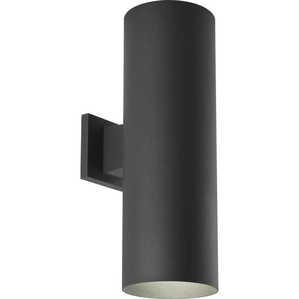 Cylinder Collection 6" Black Modern Outdoor Up and Down Light Aluminum Wall Lantern Light by Progress Lighting 5 Cylinder Collection 6" Black Modern Outdoor Up and Down Light Aluminum Wall Lantern Light by Progress Lighting - Image 3