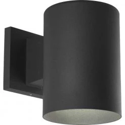 5" Black Outdoor Modern Wall Cylinder for Outdoor Spaces with Up-Down Light Output by Progress Lighting -Progress Lighting Shop black progress lighting outdoor sconces p5674 31 31 1000