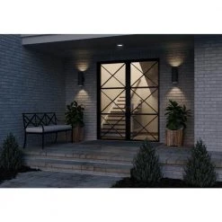 5" Black Outdoor Modern Wall Cylinder for Outdoor Spaces with Up-Down Light Output by Progress Lighting -Progress Lighting Shop black progress lighting outdoor sconces p5675 31 4f 1000