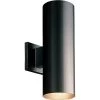 5" Black Outdoor Modern Wall Cylinder for Outdoor Spaces with Up-Down Light Output by Progress Lighting -Progress Lighting Shop black progress lighting outdoor sconces p5675 31 64 1000