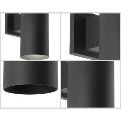 5" Black Outdoor Modern Wall Cylinder for Outdoor Spaces with Up-Down Light Output by Progress Lighting -Progress Lighting Shop black progress lighting outdoor sconces p5675 31 fa 1000