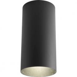 Cylinder Collection 6" Black Modern LED Aluminum Outdoor Ceiling Light for Garage, Porch and Entry by Progress Lighting -Progress Lighting Shop black progress lighting outdoor sconces p5741 31 30k 76 1000