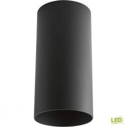 Cylinder Collection 6" Black Modern LED Aluminum Outdoor Ceiling Light for Garage, Porch and Entry by Progress Lighting -Progress Lighting Shop black progress lighting outdoor sconces p5741 31 30k a0 1000
