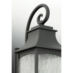 Maison Collection 3-Light Textured Black Water Seeded Glass Farmhouse Outdoor Large Wall Lantern Light by Progress Lighting -Progress Lighting Shop black progress lighting outdoor sconces p5755 31 44 1000
