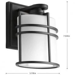 Format Collection 1-Light Textured Black Etched Glass Modern Craftsman Outdoor Small Wall Lantern Light by Progress Lighting 11 Format Collection 1-Light Textured Black Etched Glass Modern Craftsman Outdoor Small Wall Lantern Light by Progress Lighting -Progress Lighting Shop black progress lighting outdoor sconces p6062 31 4f 1000