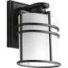 Format Collection 1-Light Textured Black Etched Glass Modern Craftsman Outdoor Small Wall Lantern Light by Progress Lighting -Progress Lighting Shop black progress lighting outdoor sconces p6062 31 64 1000