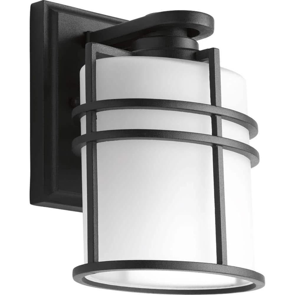 Format Collection 1-Light Textured Black Etched Glass Modern Craftsman Outdoor Small Wall Lantern Light by Progress Lighting 3 Format Collection 1-Light Textured Black Etched Glass Modern Craftsman Outdoor Small Wall Lantern Light by Progress Lighting