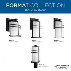Format Collection 1-Light Textured Black Etched Glass Modern Craftsman Outdoor Small Wall Lantern Light by Progress Lighting 12 Format Collection 1-Light Textured Black Etched Glass Modern Craftsman Outdoor Small Wall Lantern Light by Progress Lighting -Progress Lighting Shop black progress lighting outdoor sconces p6062 31 fa 1000