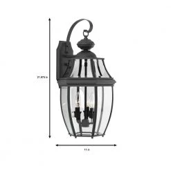 New Haven Collection 3-Light Textured Black Clear Beveled Glass New Traditional Outdoor Large Wall Lantern Light by Progress Lighting -Progress Lighting Shop black progress lighting outdoor sconces p6612 31 1f 1000