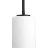 Replay 1-Light Black Mini Pendant with Etched White Glass by Progress Lighting -Progress Lighting Shop black progress lighting pendant lights p5170 31 64 1000
