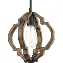 Spicewood 1-Light Black Gilded Iron Mini Pendant by Progress Lighting