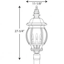 Onion Lantern Collection 4-Light Textured Black Clear Beveled Glass Traditional Outdoor Post Lantern Light by Progress Lighting -Progress Lighting Shop black progress lighting post lanterns p5401 31 31 1000