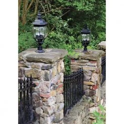 Onion Lantern Collection 4-Light Textured Black Clear Beveled Glass Traditional Outdoor Post Lantern Light by Progress Lighting -Progress Lighting Shop black progress lighting post lanterns p5401 31 44 1000