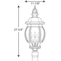 Onion Lantern Collection 4-Light Textured Black Clear Beveled Glass Traditional Outdoor Post Lantern Light by Progress Lighting -Progress Lighting Shop black progress lighting post lanterns p5401 31 76 1000