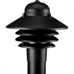 Newport Collection 1-Light Textured Black Clear Prismatic Acrylic Shade Transitional Outdoor Post Lantern Light by Progress Lighting