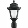 Westport LED Collection 1-Light Textured Black Etched Seeded Glass Traditional Outdoor Post Lantern Light by Progress Lighting -Progress Lighting Shop black progress lighting post lanterns p5445 3130k9 64 1000