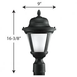 Westport LED Collection 1-Light Textured Black Etched Seeded Glass Traditional Outdoor Post Lantern Light by Progress Lighting -Progress Lighting Shop black progress lighting post lanterns p5445 3130k9 76 1000