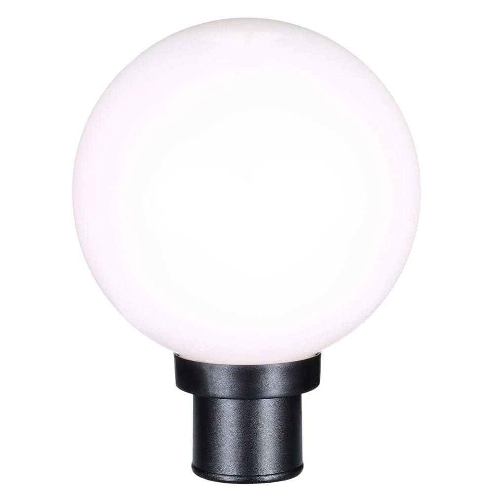 Acrylic Globe 1-Light Matte Black White Shatter-Resistant Acrylic Shade Modern Outdoor Post Lantern Light by Progress Lighting 3 Acrylic Globe 1-Light Matte Black White Shatter-Resistant Acrylic Shade Modern Outdoor Post Lantern Light by Progress Lighting