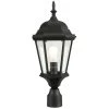 Welbourne Collection 1-Light Textured Black Clear Beveled Glass Traditional Outdoor Post Lantern Light by Progress Lighting -Progress Lighting Shop black progress lighting post lanterns p5482 31 64 1000