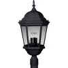 Welbourne Collection 3-Light Textured Black Clear Beveled Glass Traditional Outdoor Post Lantern Light by Progress Lighting -Progress Lighting Shop black progress lighting post lanterns p5483 31 64 1000
