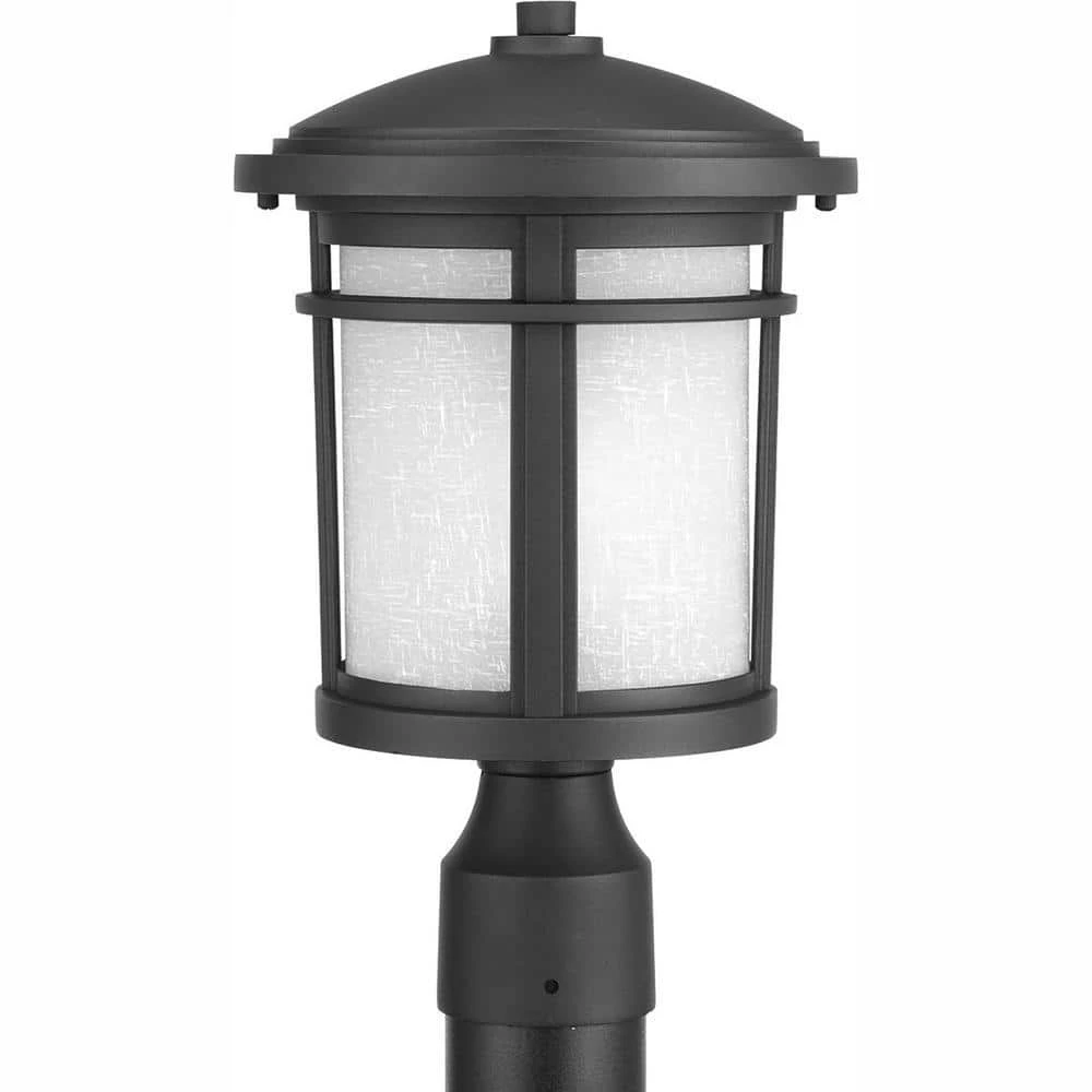 Wish Collection 1-Light Textured Black LED Outdoor Post Lantern by Progress Lighting 3 Wish Collection 1-Light Textured Black LED Outdoor Post Lantern by Progress Lighting