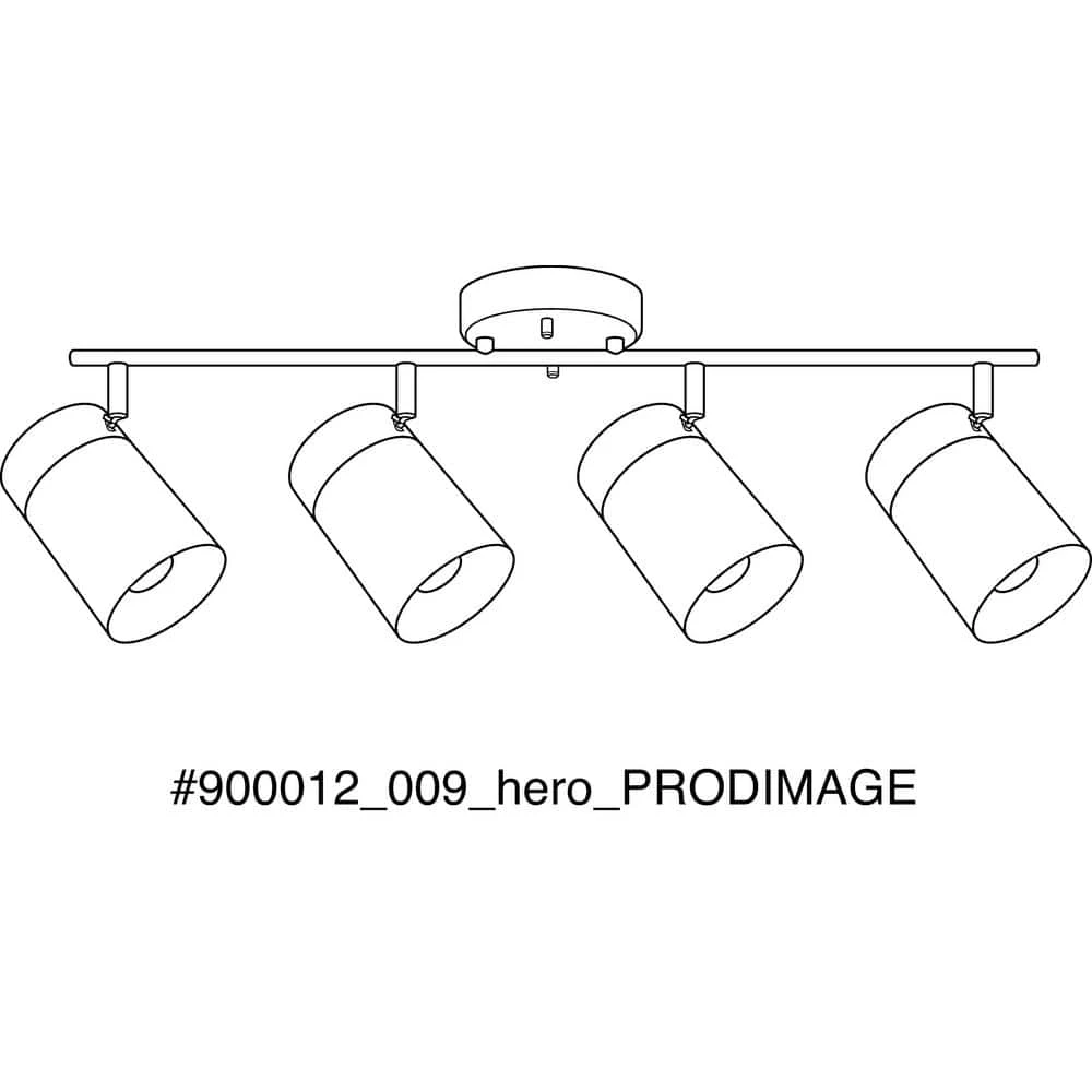 Ridgecrest 4-Light Black Incandescent Track Lighting Head by Progress Lighting 4 Ridgecrest 4-Light Black Incandescent Track Lighting Head by Progress Lighting - Image 2