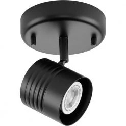 Kitson 1- Light Black Halogen Track Lighting Head by Progress Lighting