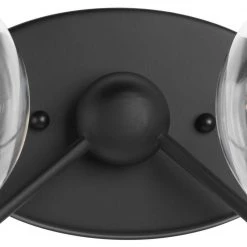 Spatial Collection 2-Light Matte Black Clear Glass Global Bath Vanity Light by Progress Lighting -Progress Lighting Shop black progress lighting vanity lighting p300113 031 1f 1000