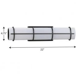 Grid LED Collection 1-Light Black White Linen Glass LED Modern Wall Light by Progress Lighting -Progress Lighting Shop black progress lighting vanity lighting p300332 031 30 1f 1000