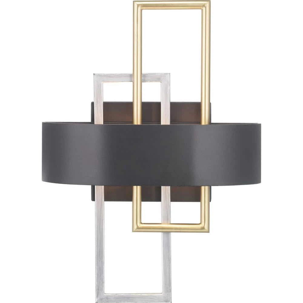Adagio Collection 11 in. 2-Light Black and Gold Modern Wall Sconce for Hallways and Dining Rooms by Progress Lighting 7 Adagio Collection 11 in. 2-Light Black and Gold Modern Wall Sconce for Hallways and Dining Rooms by Progress Lighting - Image 5