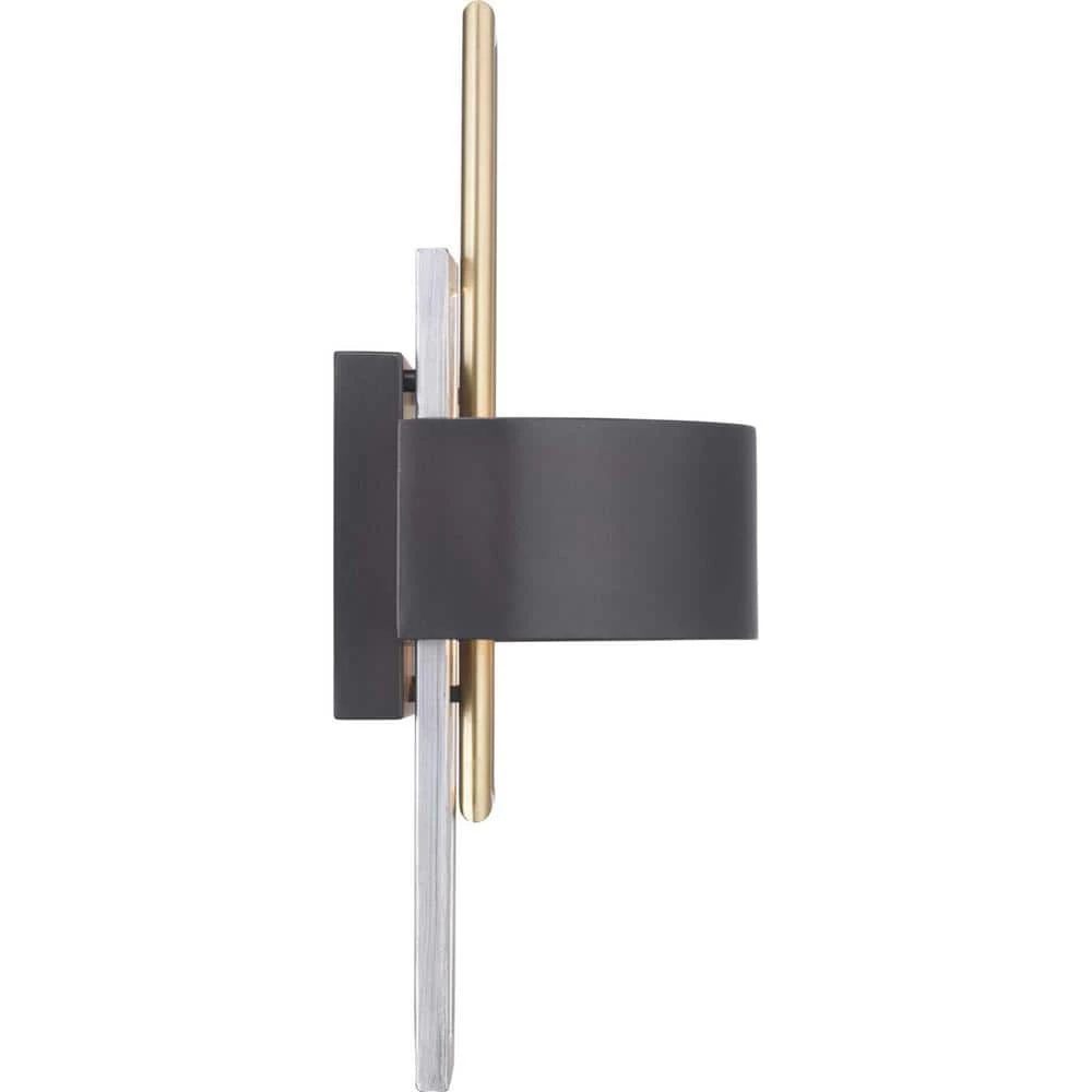 Adagio Collection 11 in. 2-Light Black and Gold Modern Wall Sconce for Hallways and Dining Rooms by Progress Lighting 6 Adagio Collection 11 in. 2-Light Black and Gold Modern Wall Sconce for Hallways and Dining Rooms by Progress Lighting - Image 4