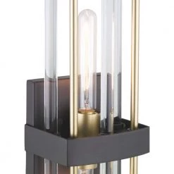 Orrizo Collection 6-3/8 in. 2-Light Black and Gold Modern Wall Sconce for Dining and Hallways by Progress Lighting -Progress Lighting Shop black progress lighting vanity lighting p710063 031 4f 1000