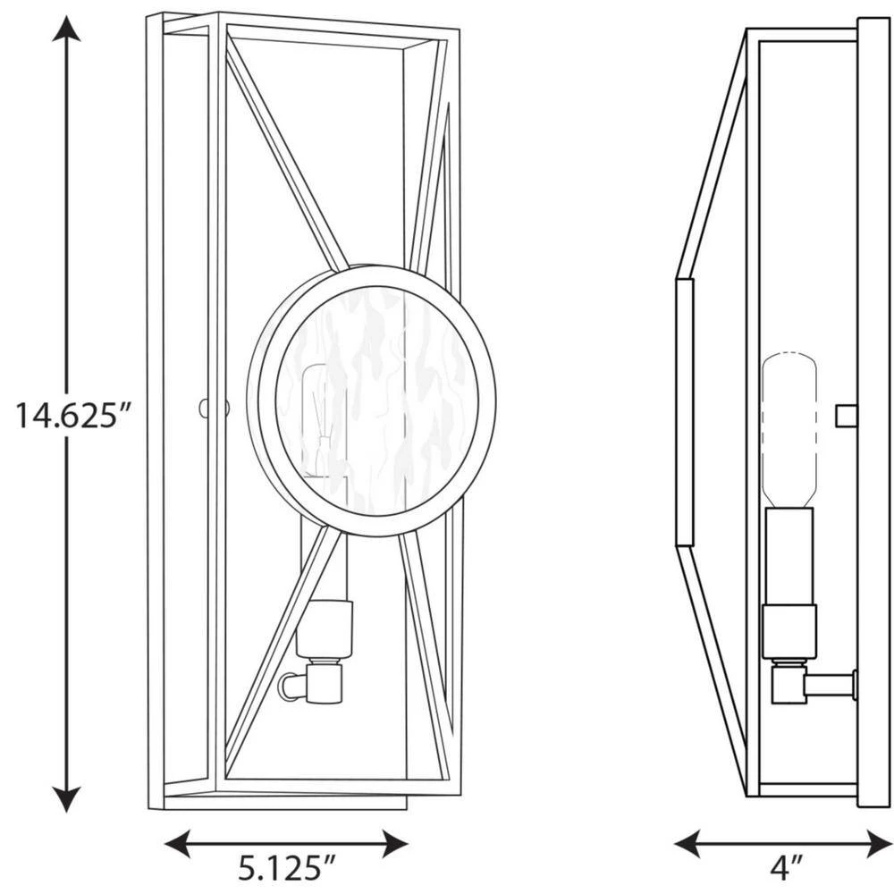 Cumberland 1-Light Black Wall Sconce by Progress Lighting 10 Cumberland 1-Light Black Wall Sconce by Progress Lighting - Image 8