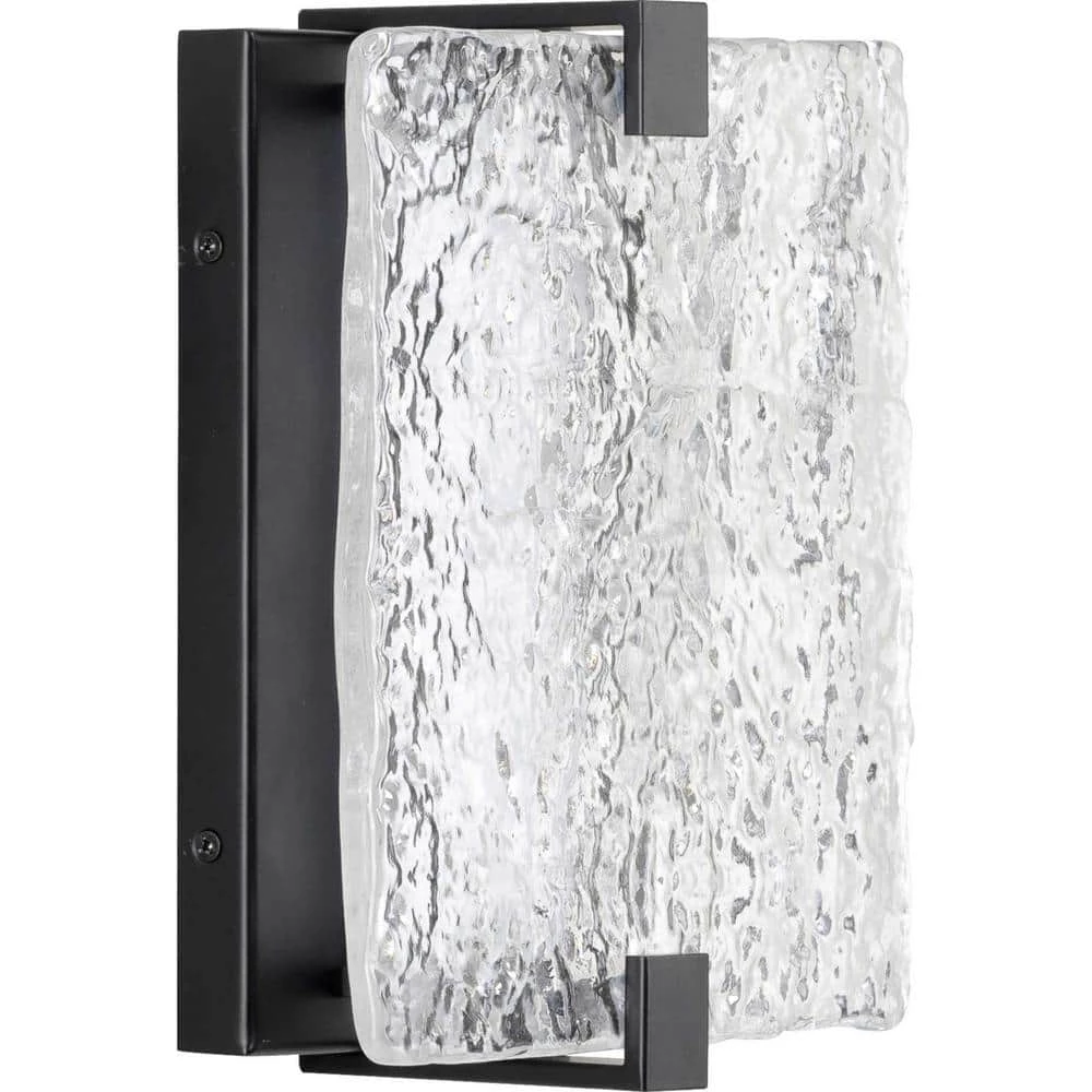 LED Stone Glass Sconce Black ADA Wall Sconce by Progress Lighting 7 LED Stone Glass Sconce Black ADA Wall Sconce by Progress Lighting - Image 5
