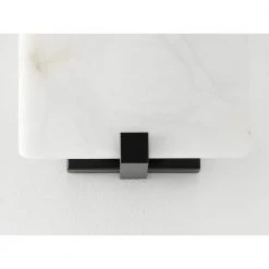 LED Alabaster Stone Sconce Black ADA Wall Sconce by Progress Lighting 8 LED Alabaster Stone Sconce Black ADA Wall Sconce by Progress Lighting -Progress Lighting Shop black progress lighting vanity lighting p710081 031 30 4f 1000