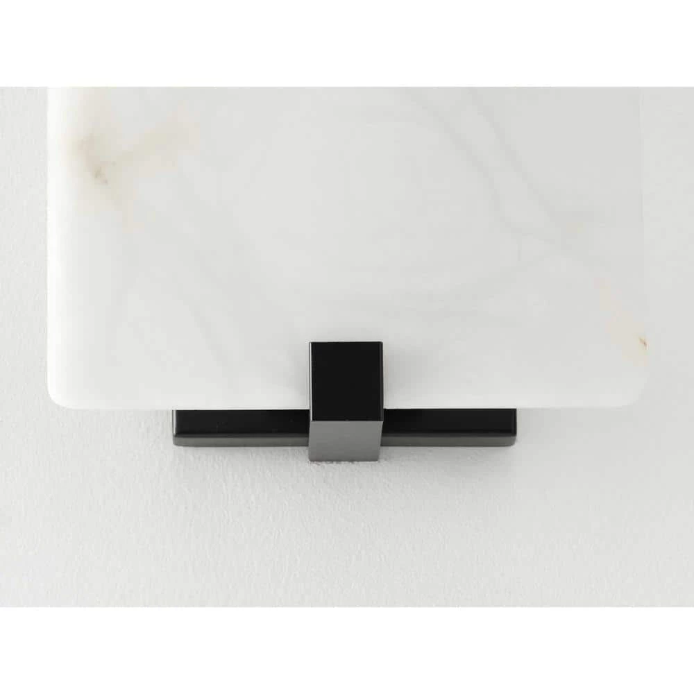 LED Alabaster Stone Sconce Black ADA Wall Sconce by Progress Lighting 5 LED Alabaster Stone Sconce Black ADA Wall Sconce by Progress Lighting - Image 3